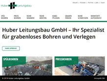 Tablet Screenshot of huber-leitungsbau.ch